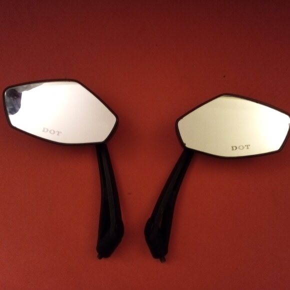 2X Universal Scooter Rearview Mirrors Pair Moped ATV Motorcycle Backup Mirror US - Picture 2 of 15